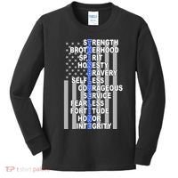Thin Blue Line Blue Lives Us Flag Kids Long Sleeve Shirt thumb 0