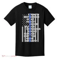 Thin Blue Line Blue Lives Us Flag Kids T-Shirt thumb 0