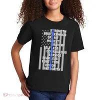 Thin Blue Line Blue Lives Us Flag Kids T-Shirt thumb 2