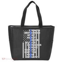 Thin Blue Line Blue Lives Us Flag Tote Bag thumb 0