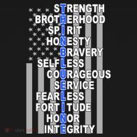 Thin Blue Line Blue Lives Us Flag Tote Bag thumb 4