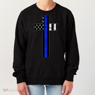 Thin Blue Line Cross Police Women's Sweatshirt