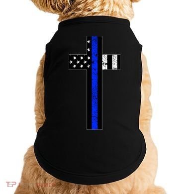 Thin Blue Line Cross Police Doggie Tank