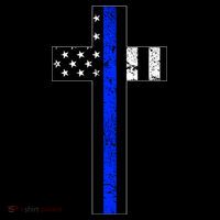 Thin Blue Line Cross Police Doggie Tank thumb 4
