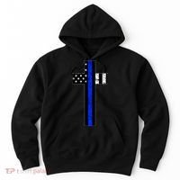 Thin Blue Line Cross Police Hoodie thumb 0
