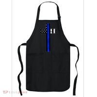 Thin Blue Line Cross Police Apron thumb 0