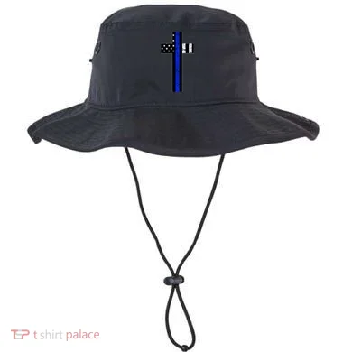 Thin Blue Line Cross Police Bucket Hat