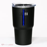 Thin Blue Line Cross Police Tumbler thumb 0