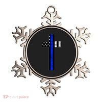 Thin Blue Line Cross Police Ornament thumb 0