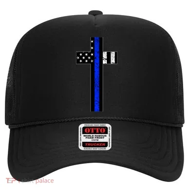 Thin Blue Line Cross Police Hat