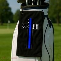 Thin Blue Line Cross Police Golf Towel thumb 2
