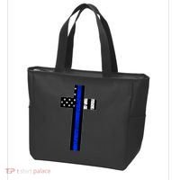 Thin Blue Line Cross Police Tote Bag thumb 3