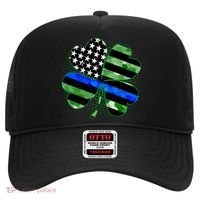Thin Blue Line St Patrick's Day Irish Clover Hat thumb 0