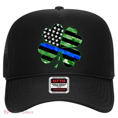 Thin Blue Line St Patrick's Day Irish Clover Hat