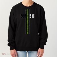 Thin Green Line Cross Military Women's Sweatshirt thumb 0