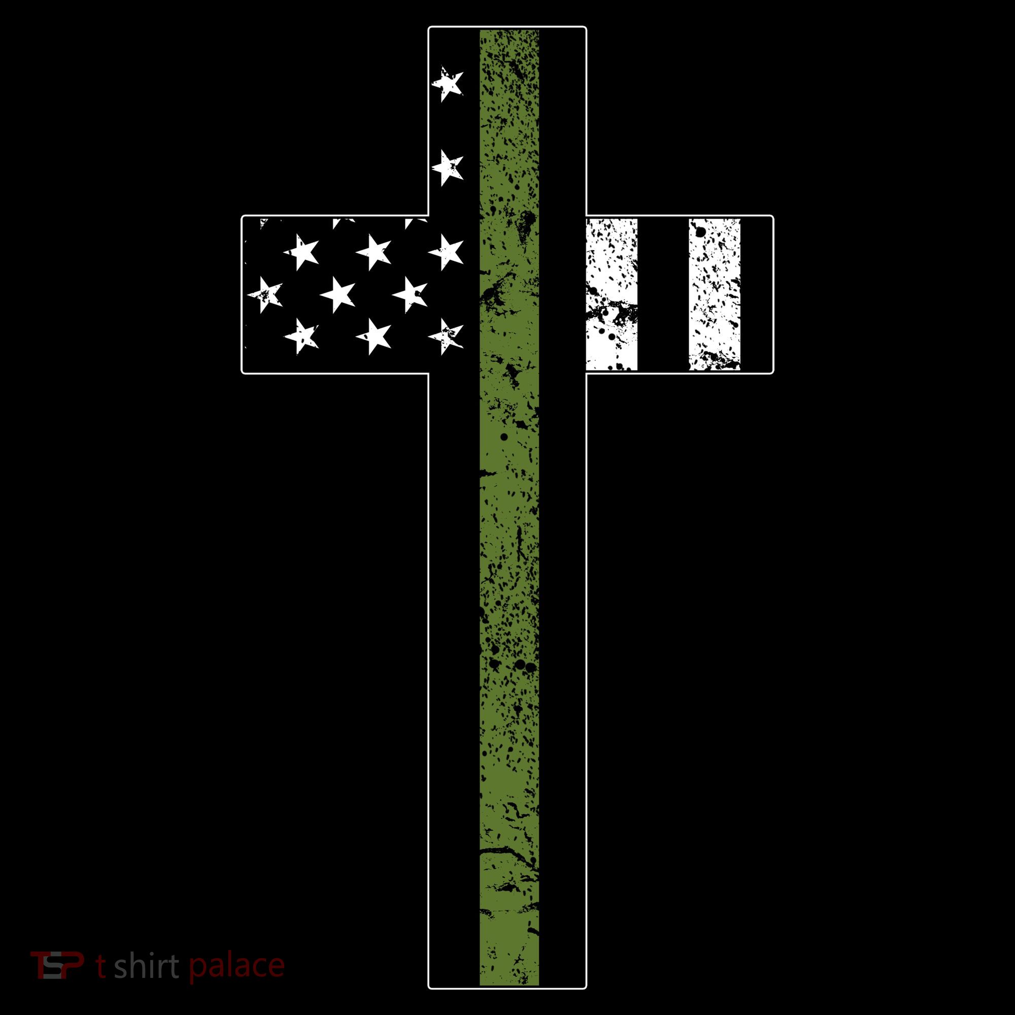 Thin Green Line Cross Military Coffee Mug