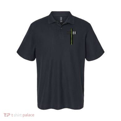 Thin Green Line Cross Military Polo