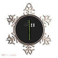 Thin Green Line Cross Military Ornament thumb 0