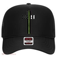 Thin Green Line Cross Military Hat thumb 0