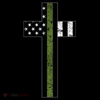 Thin Green Line Cross Military Visor thumb 3