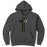 Thin Green Line Cross Military Hoodie thumb 0