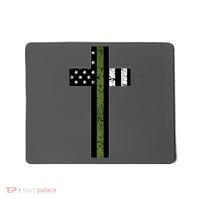 Thin Green Line Cross Military Mousepad thumb 0