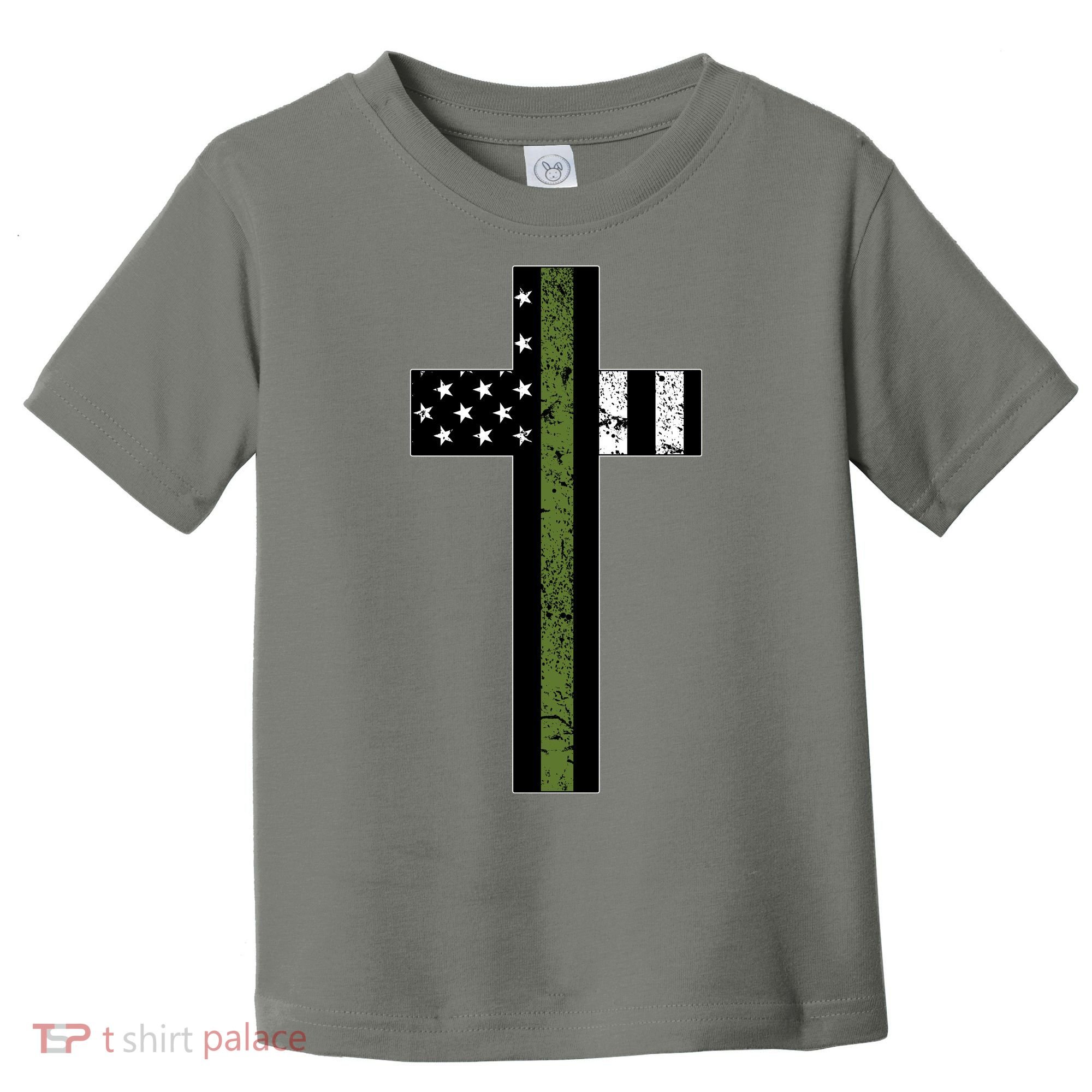 Thin Green Line Cross Military Toddler T-Shirt