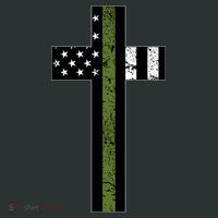 Thin Green Line Cross Military Tote Bag thumb 4