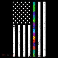 Thin Puzzle Line Autism Flag Stripe Pom Pom Beanie thumb 2