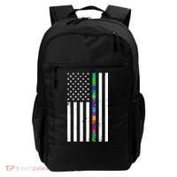 Thin Puzzle Line Autism Flag Backpack thumb 0