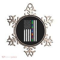 Thin Puzzle Line Autism Flag Ornament thumb 0