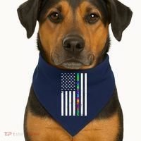 Thin Puzzle Line Autism Flag USA-Made Doggie Bandana thumb 1