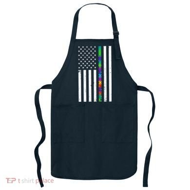 Thin Puzzle Line Autism Flag Apron