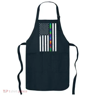 Thin Puzzle Line Autism Flag Apron