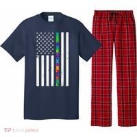 Thin Puzzle Line Autism Flag Pajama Set thumb 0
