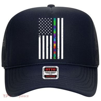 Thin Puzzle Line Autism Flag Hat