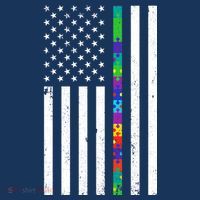 Thin Puzzle Line Autism Flag Kids Hoodie thumb 5