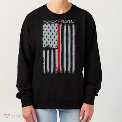 Thin Red Line American Flag Women's Sweatshirt