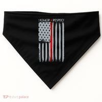 Thin Red Line American Flag USA-Made Doggie Bandana thumb 0