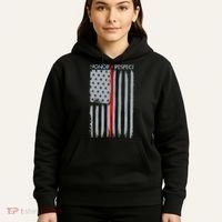 Thin Red Line American Flag Hoodie thumb 5
