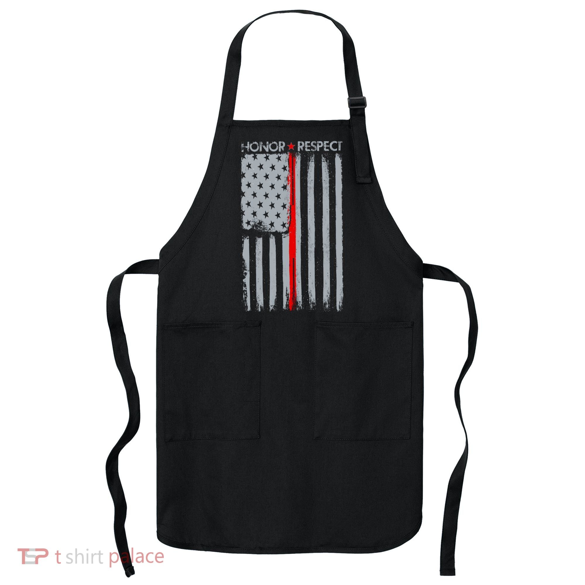 Thin Red Line American Flag Apron