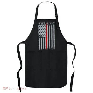 Thin Red Line American Flag Apron