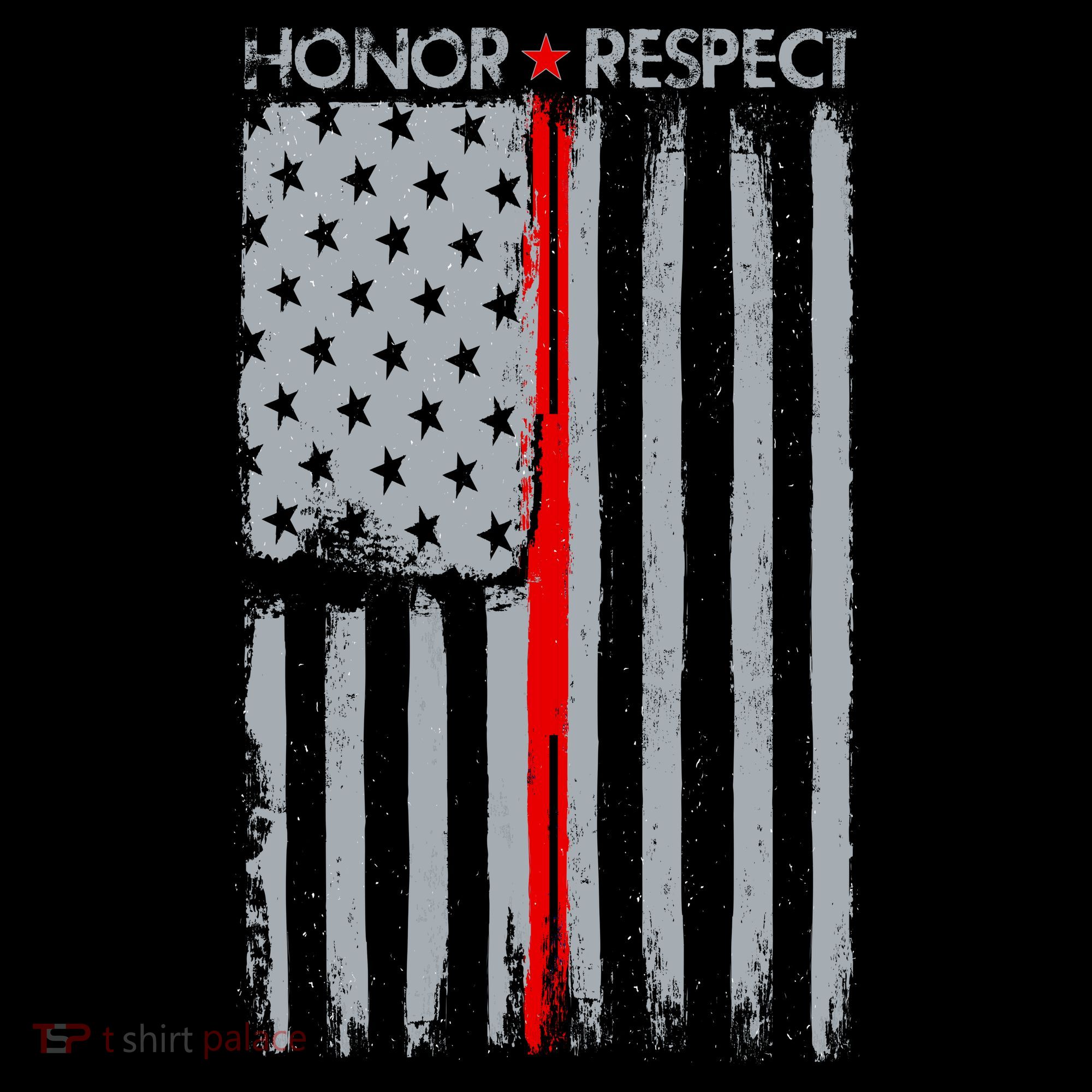 Thin Red Line American Flag Apron