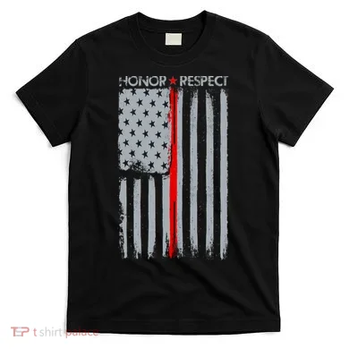 Thin Red Line American Flag T-Shirt