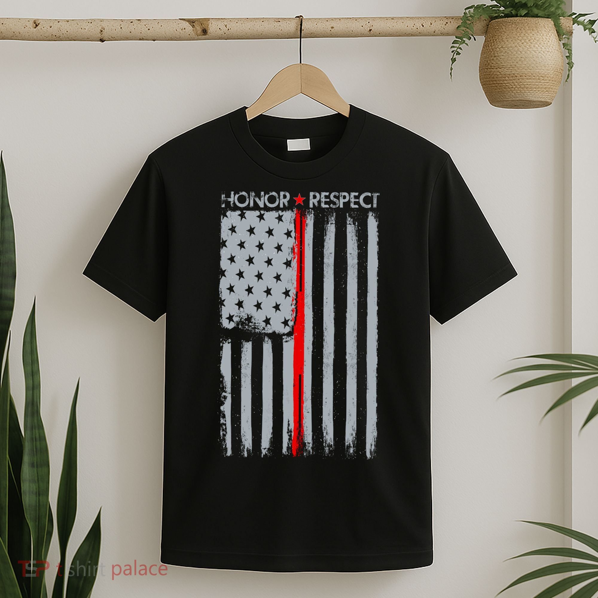 Thin Red Line American Flag T-Shirt