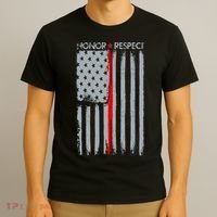Thin Red Line American Flag T-Shirt thumb 3