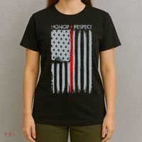 Thin Red Line American Flag T-Shirt thumb 4