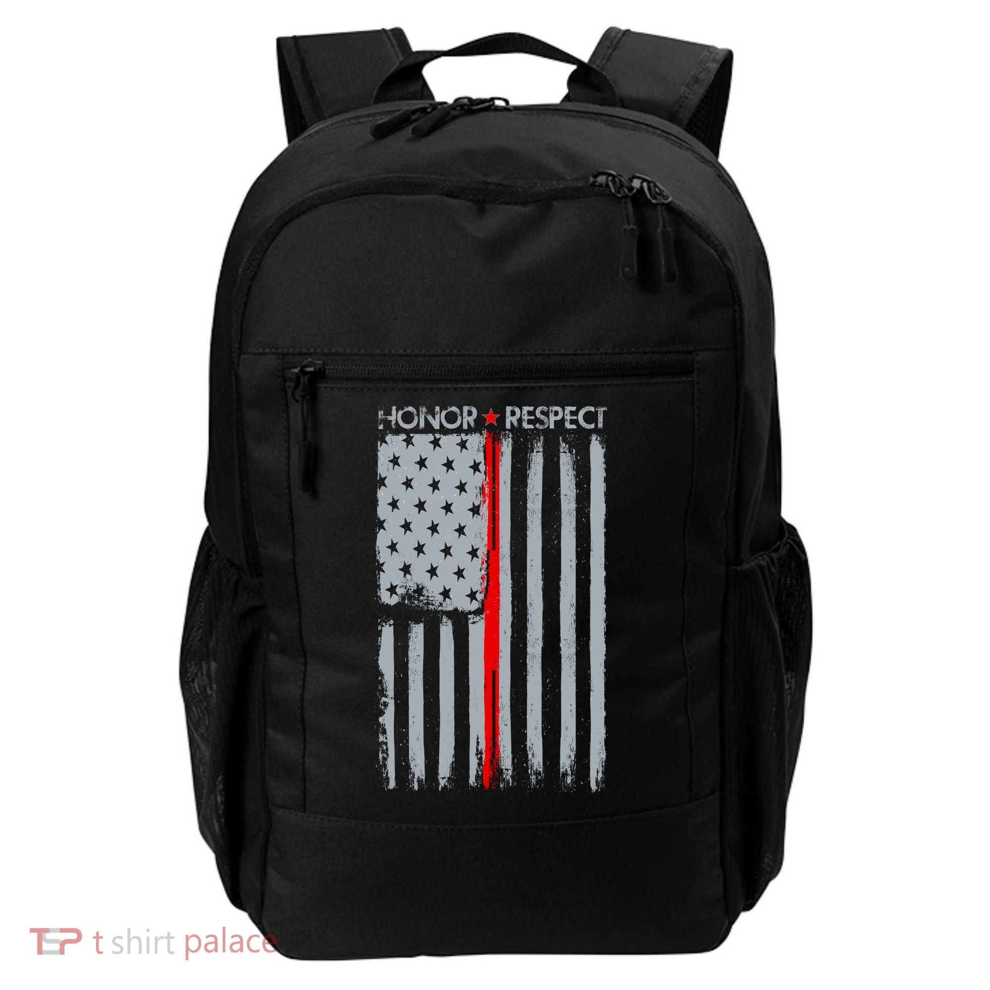 Thin Red Line American Flag Backpack