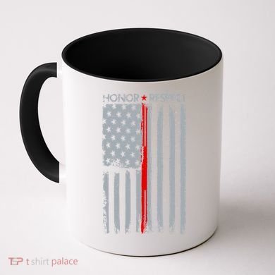 Thin Red Line American Flag Coffee Mug