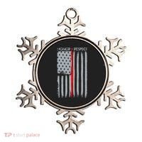 Thin Red Line American Flag Ornament thumb 0
